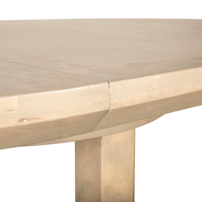 42" Gray Birch Wood Round Dining Table