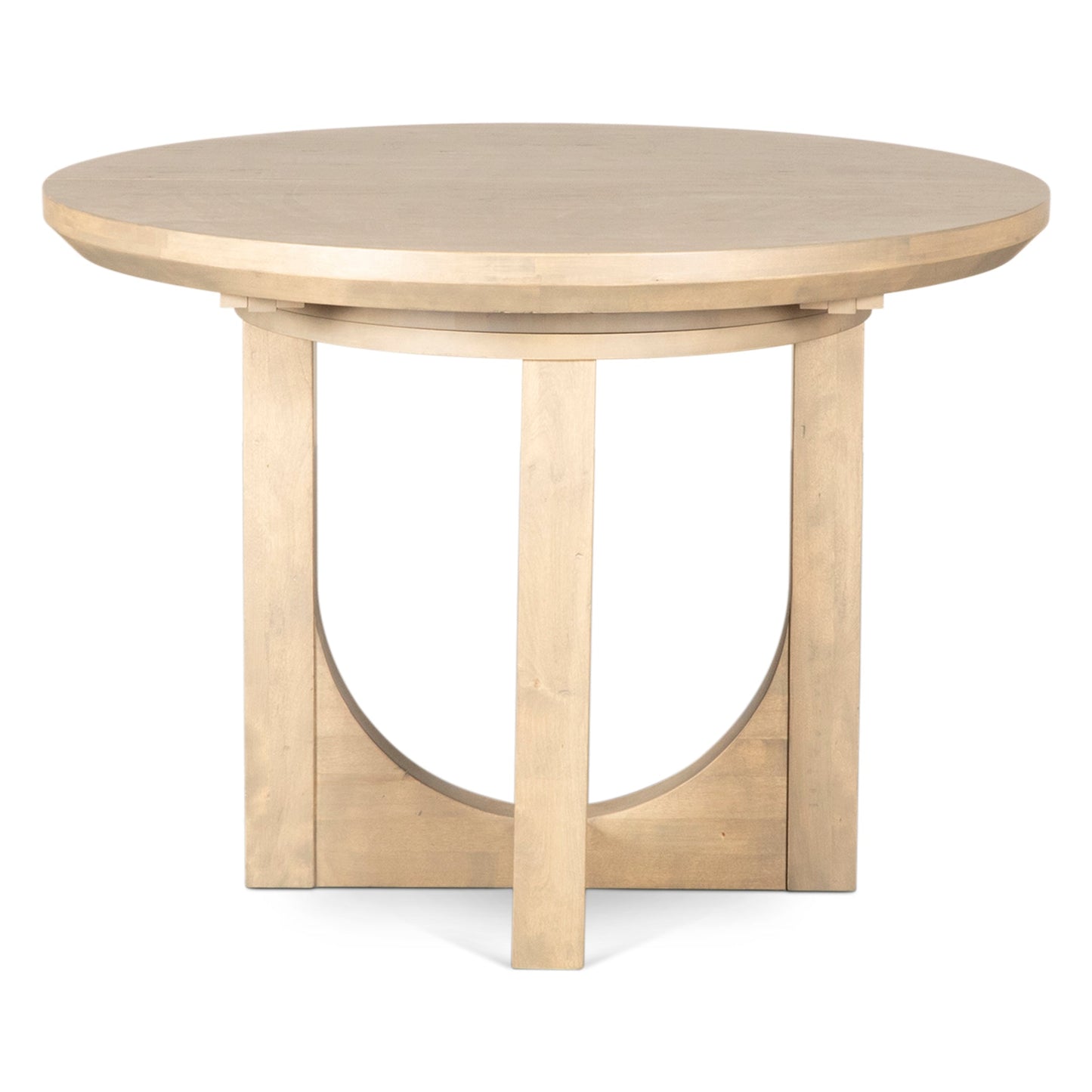 42" Gray Birch Wood Round Dining Table