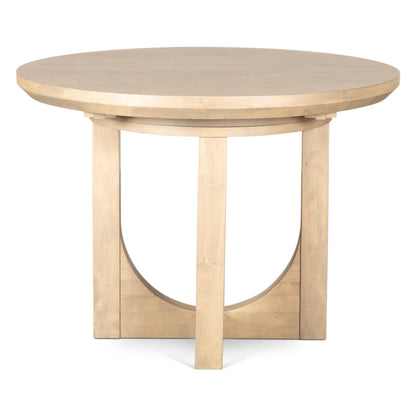 42" Gray Birch Wood Round Dining Table