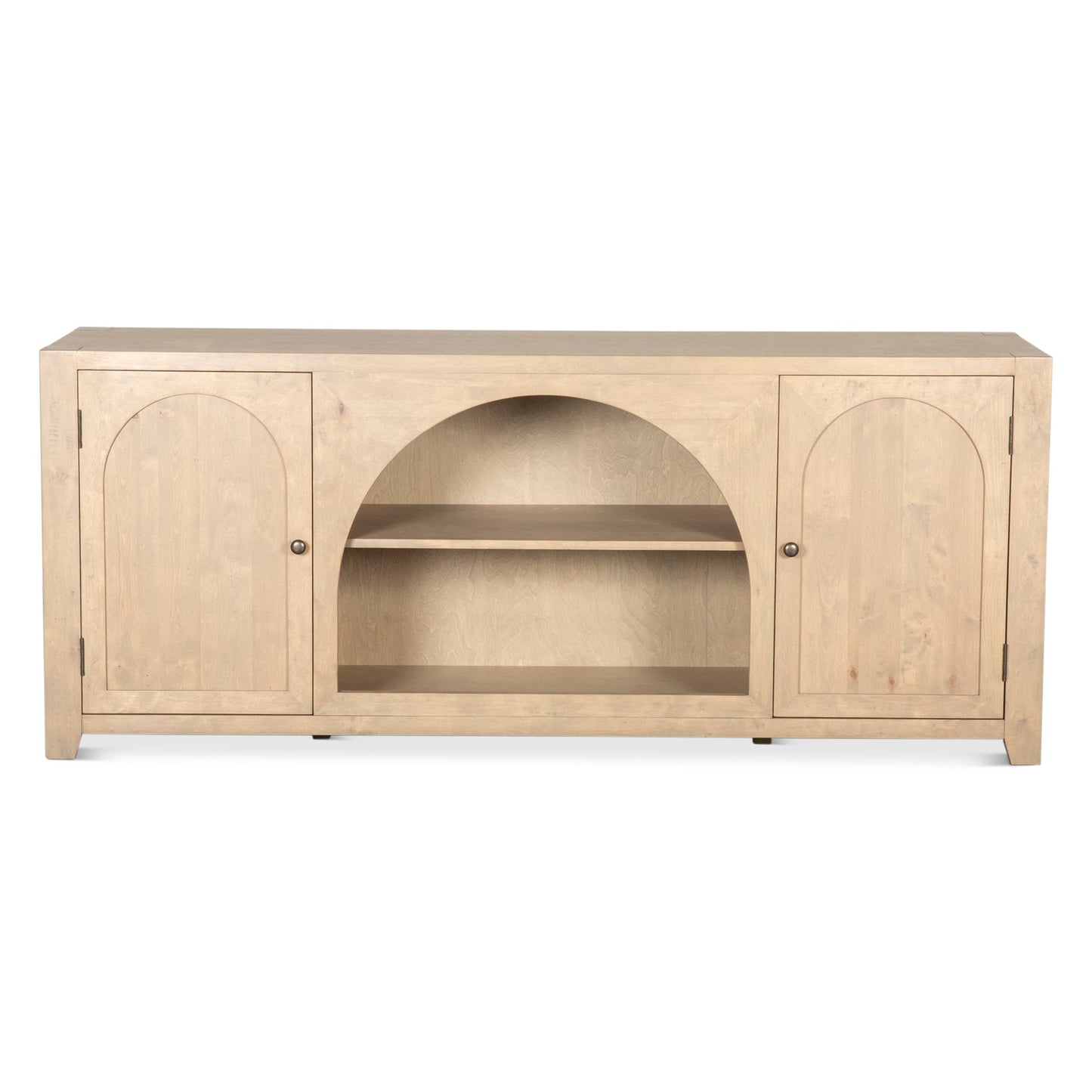 80" Gray Birch Wood Sideboard