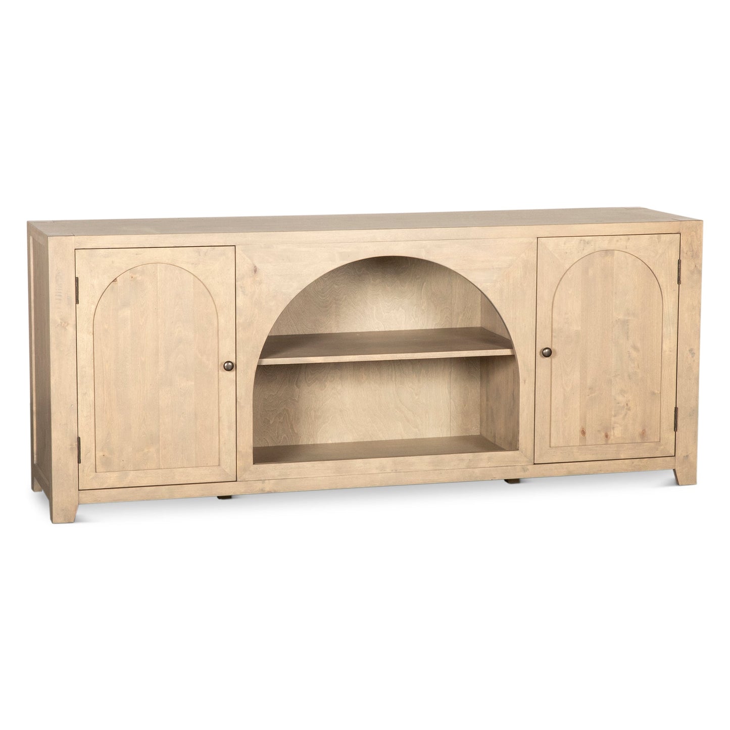 80" Gray Birch Wood Sideboard