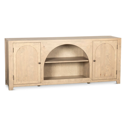 80" Gray Birch Wood Sideboard