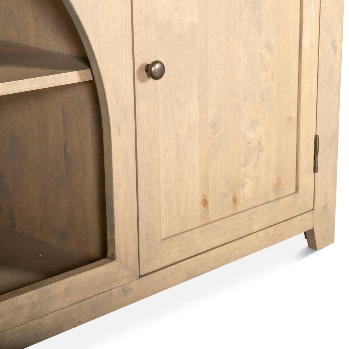 80" Gray Birch Wood Sideboard