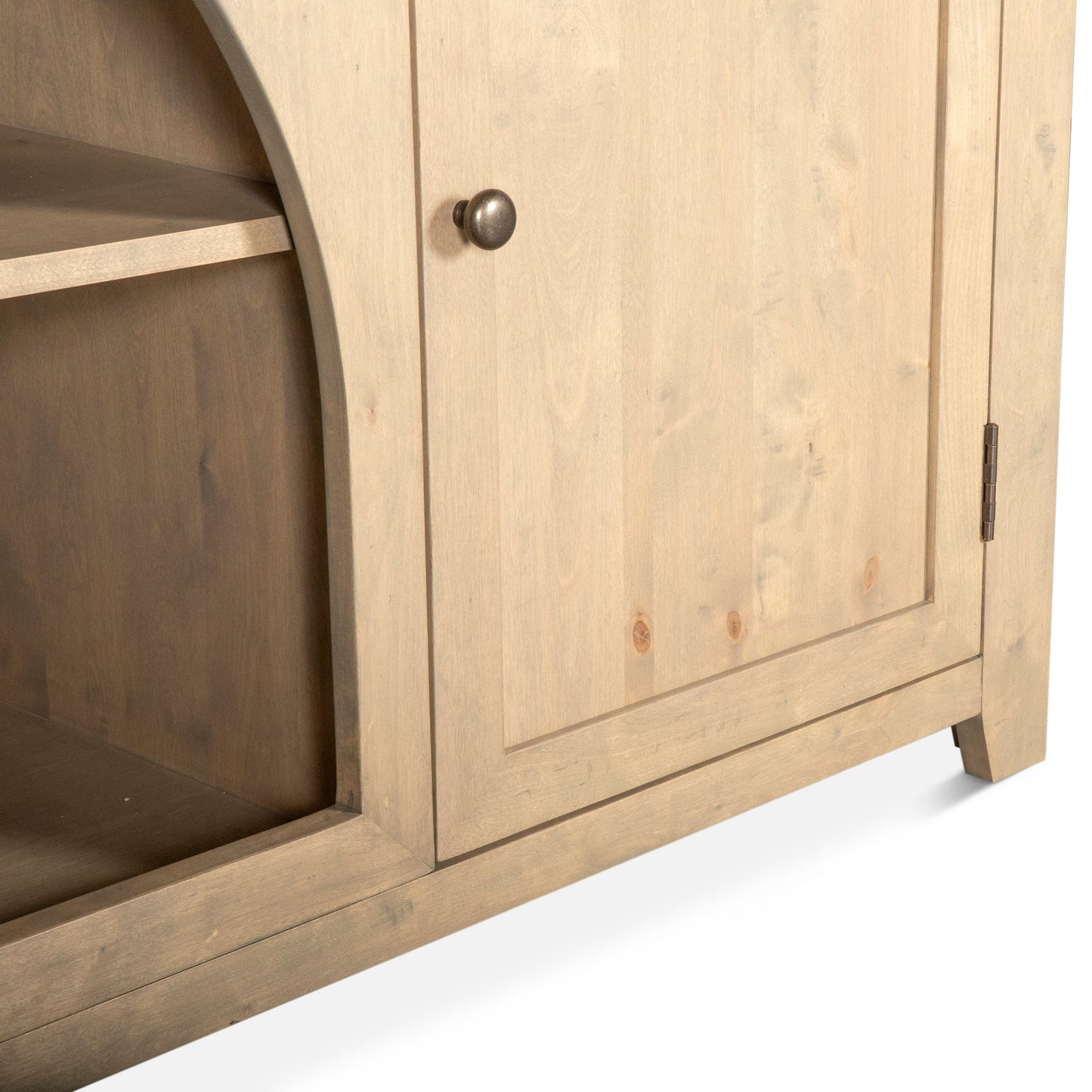 80" Gray Birch Wood Sideboard