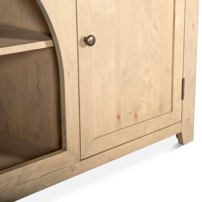 80" Gray Birch Wood Sideboard