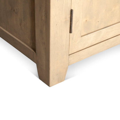 80" Gray Birch Wood Sideboard