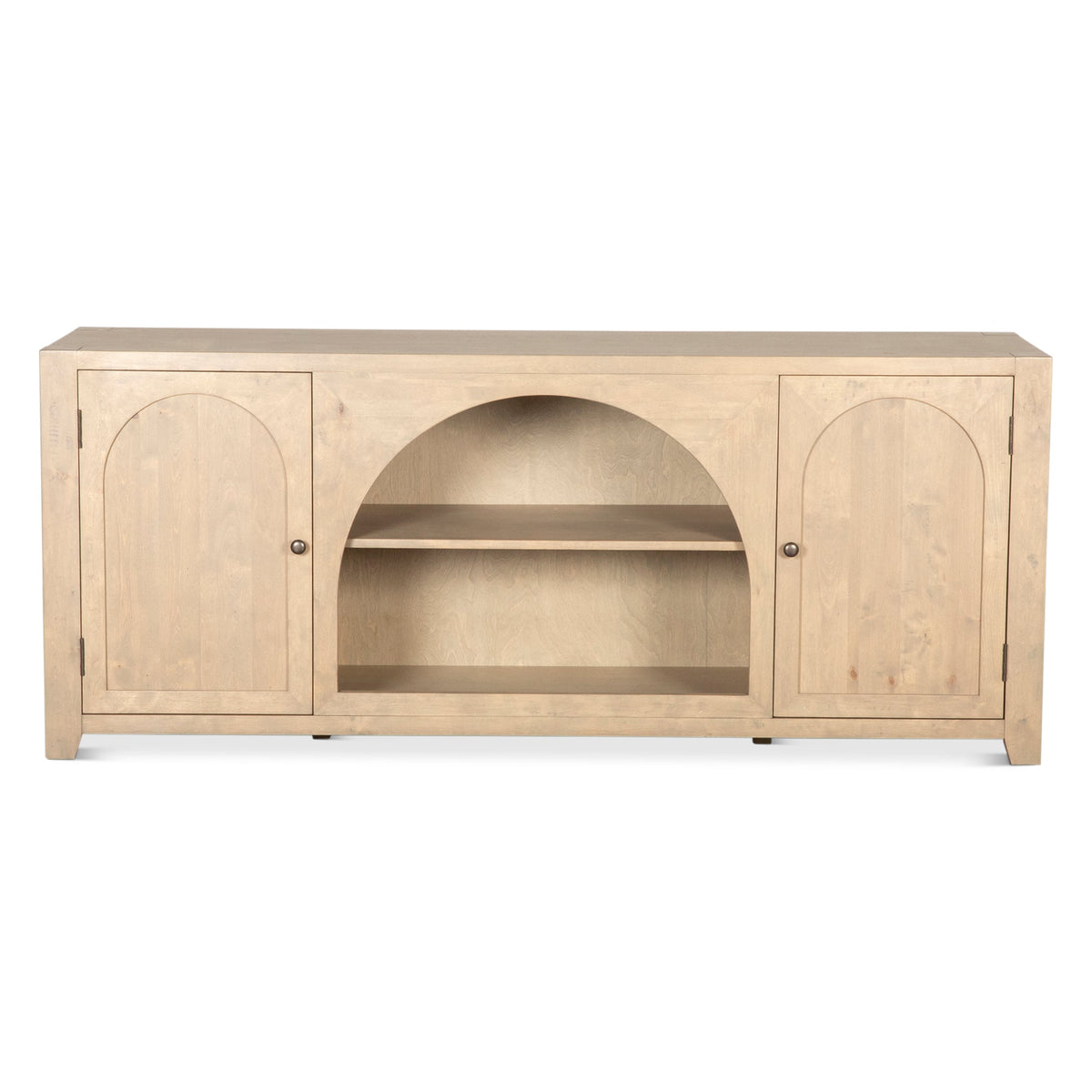 80" Gray Birch Wood Sideboard