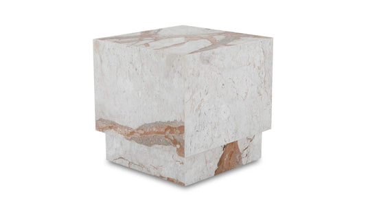 20" Breccia Marble Side Table