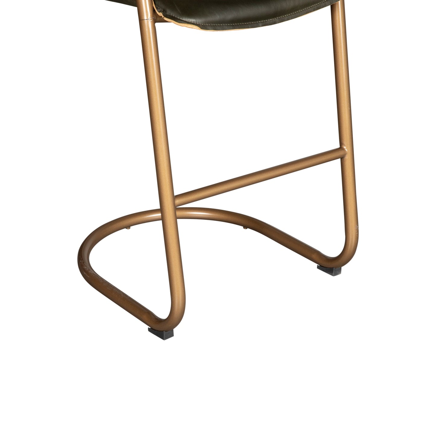22" Emerald Green Leather Bar Chair