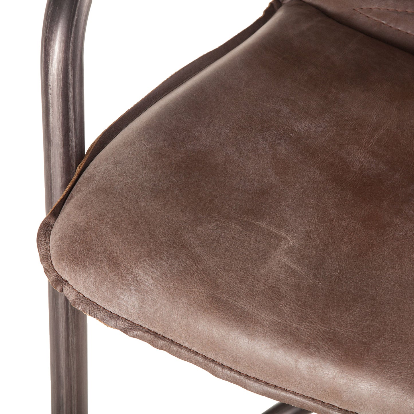 22" Jet Brown Leather Counter Chair