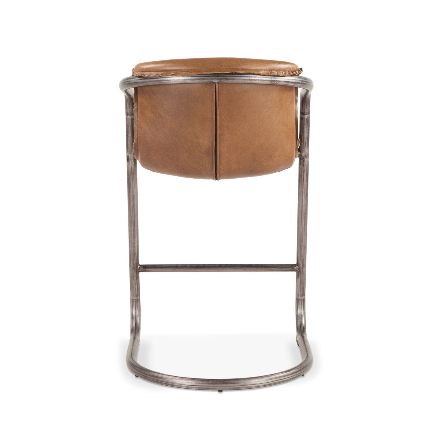 22" Chestnut Leather Counter Chair