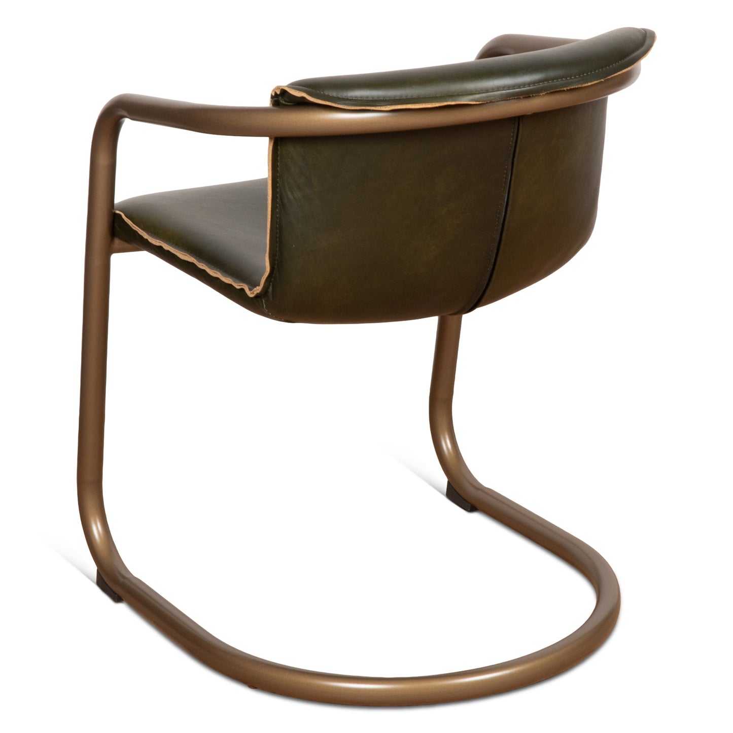 22" Emerald Green Leather Dining Chair