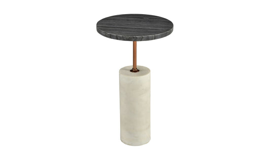 12" Black Marble Side Table