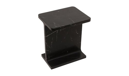 15" Black Marble Side Table