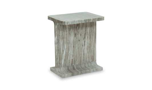 15" Taupe Marble Side Table