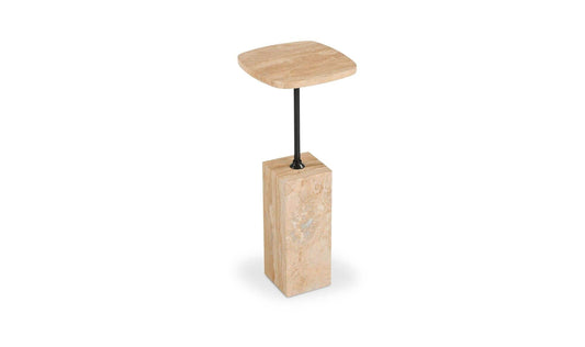 9" Travertine Side Table
