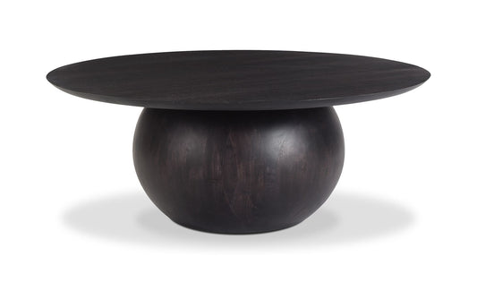 35" Black Acacia Coffee Table