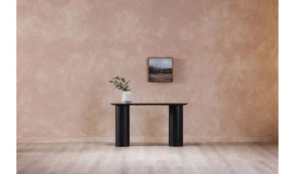 54" Black Acacia Console Table