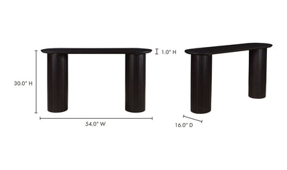 54" Black Acacia Console Table