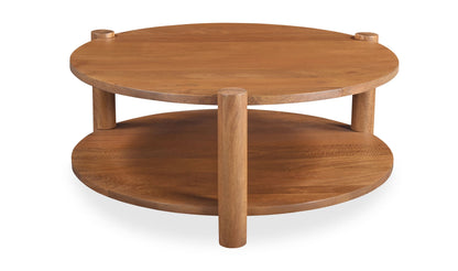39.5" Vintage Brown Mango Wood Coffee Table