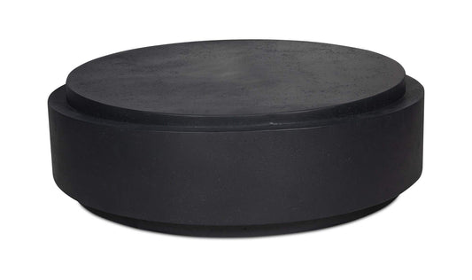 48" Black Concrete Coffee Table