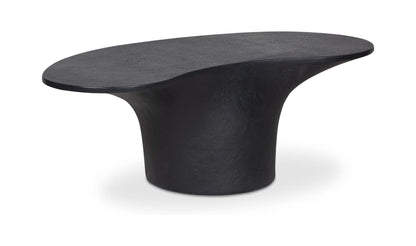 47" Black Concrete Outdoor Coffee Table