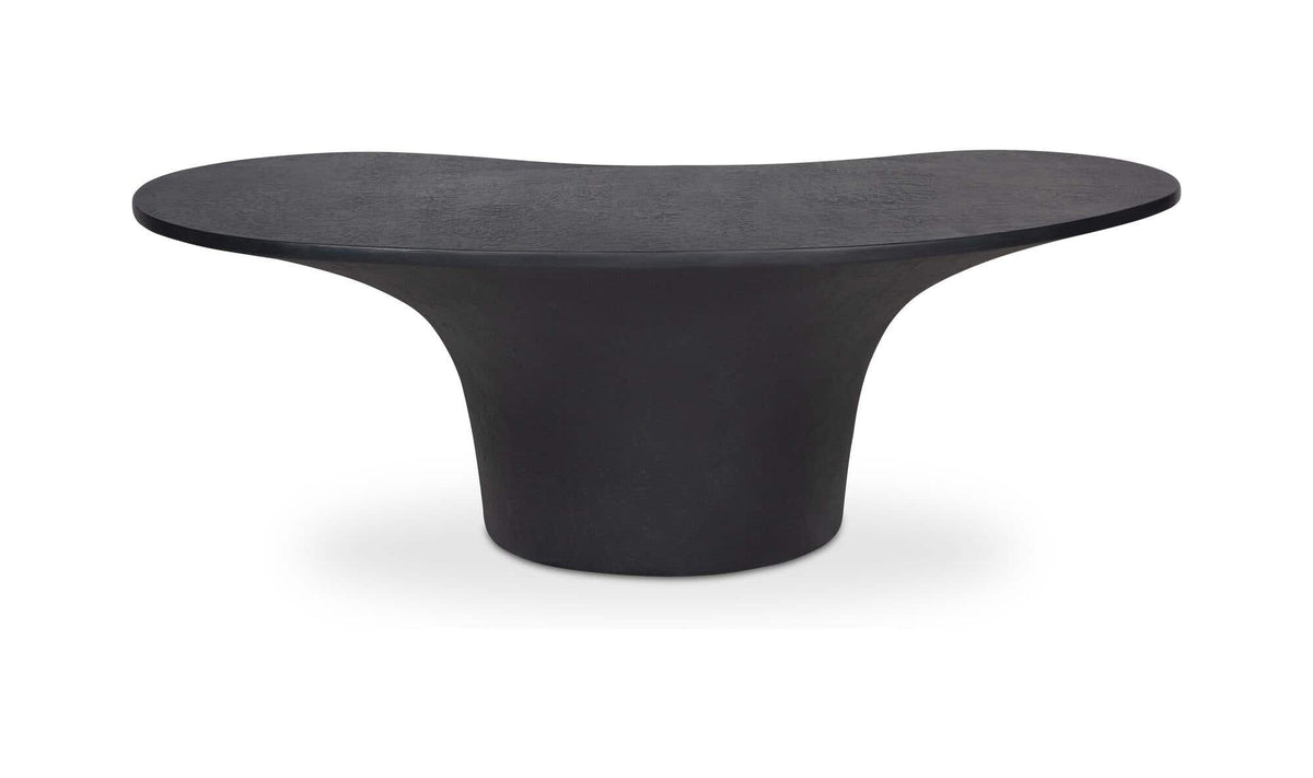 47" Black Concrete Outdoor Coffee Table