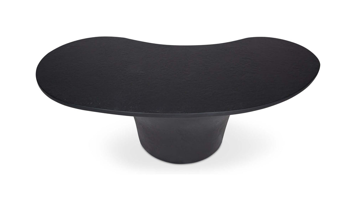 47" Black Concrete Outdoor Coffee Table