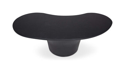 47" Black Concrete Outdoor Coffee Table