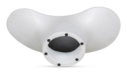 47" White Concrete Outdoor Coffee Table