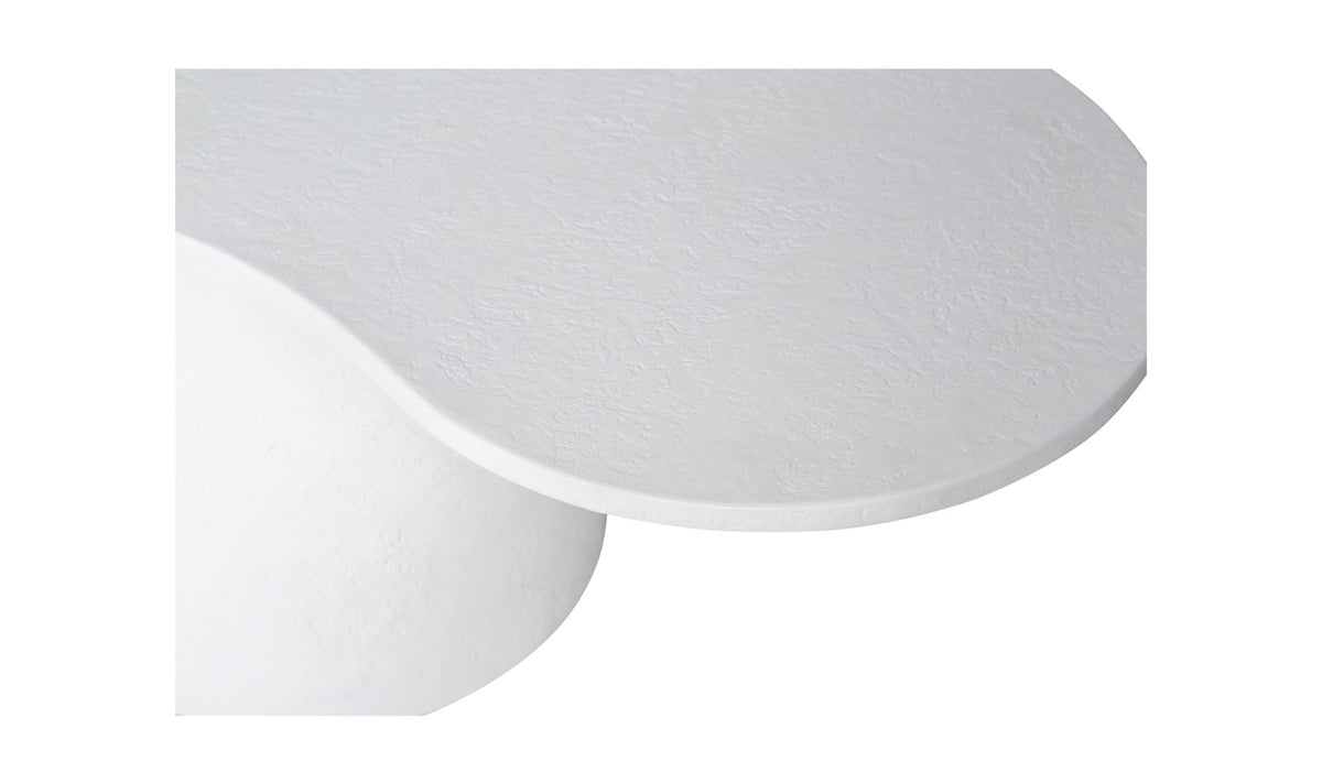 47" White Concrete Outdoor Coffee Table