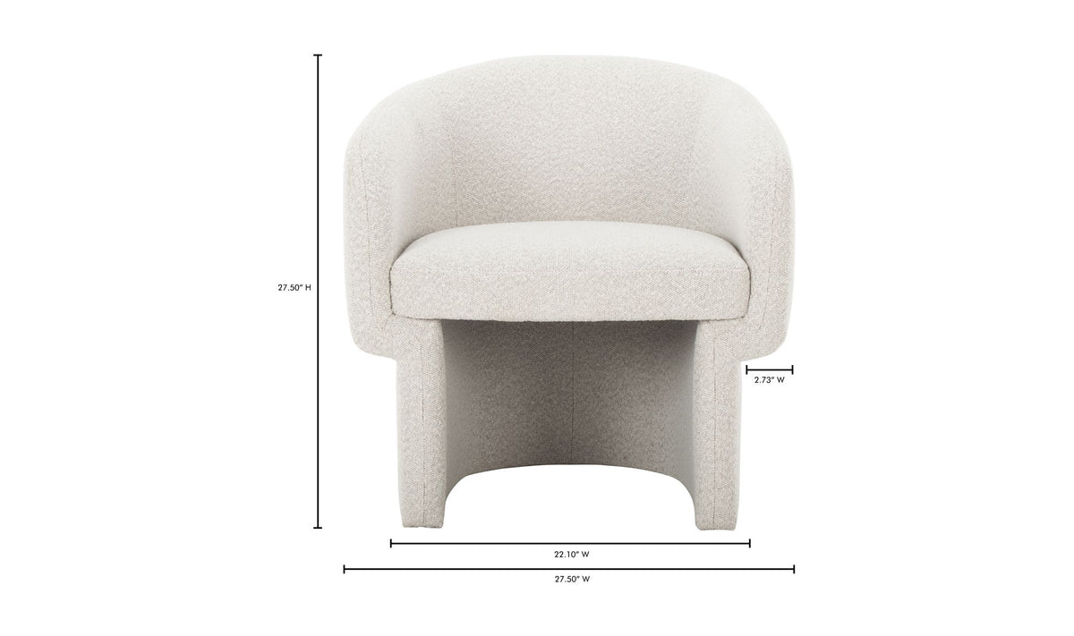27.5" Oyster Upholstered Accent Chair