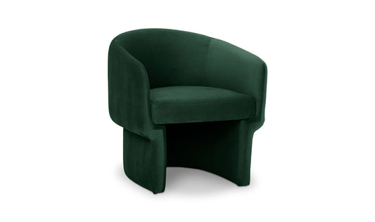 27.5" Dark Green Upholstered Accent Chair