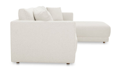 115.5" Oyster Upholstered Right Facing Sectional