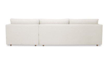 115.5" Oyster Upholstered Right Facing Sectional