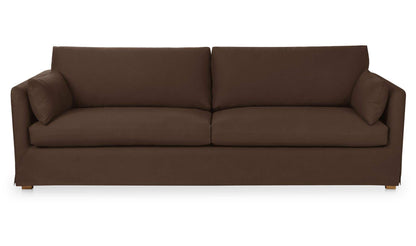 94" Dark Brown Upholstered Sofa