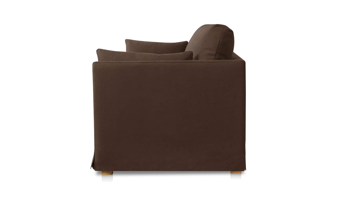 94" Dark Brown Upholstered Sofa