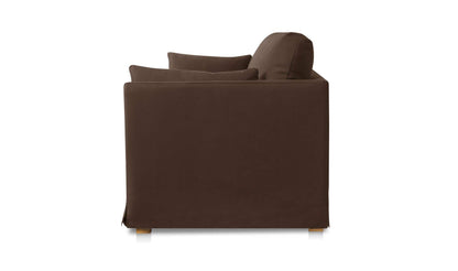 94" Dark Brown Upholstered Sofa
