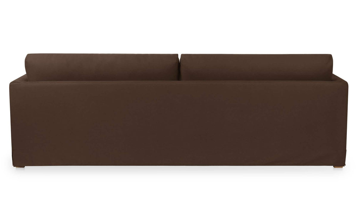94" Dark Brown Upholstered Sofa