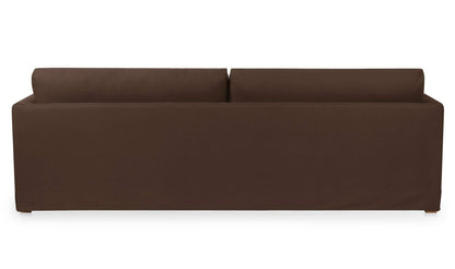 94" Dark Brown Upholstered Sofa