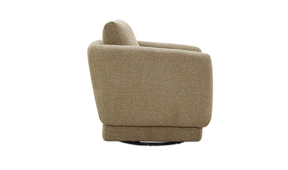 33.07" Jute Upholstered Swivel Accent Chair