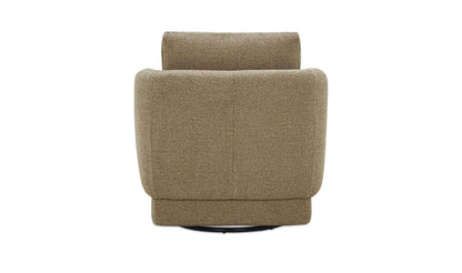 33.07" Jute Upholstered Swivel Accent Chair