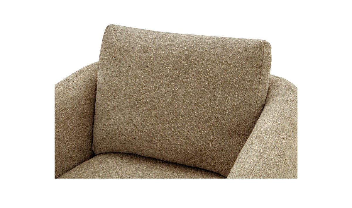 33.07" Jute Upholstered Swivel Accent Chair