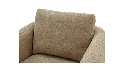 33.07" Jute Upholstered Swivel Accent Chair