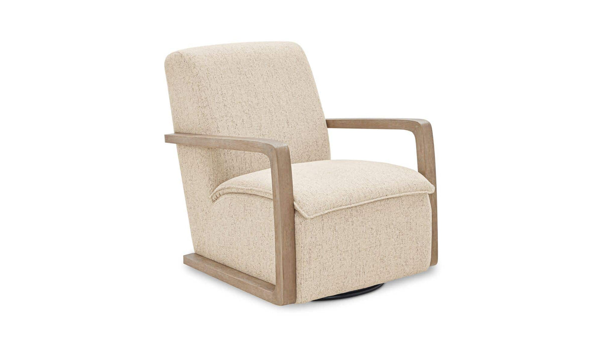 30.31" Pebble Upholstered Swivel Accent Chair