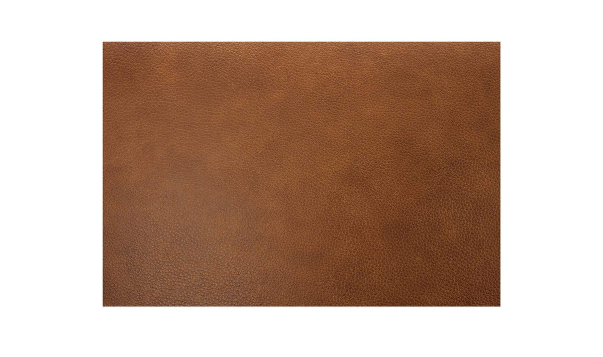 30.31" Tan Leather Swivel Accent Chair