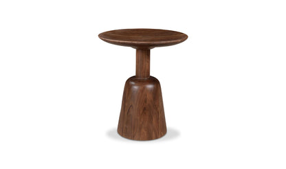 16" Dark Brown Acacia Side Table