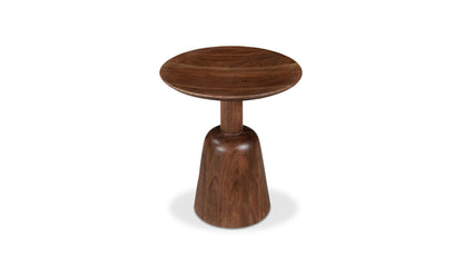 16" Dark Brown Acacia Side Table