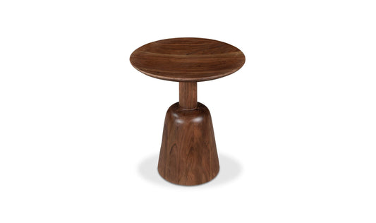 16" Dark Brown Acacia Side Table