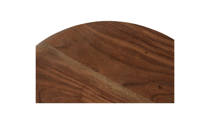 16" Dark Brown Acacia Side Table